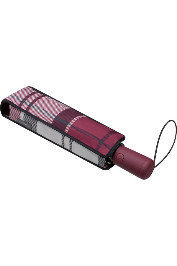 parasol alu drop s w kolorze granatowo-czerwonej kratki