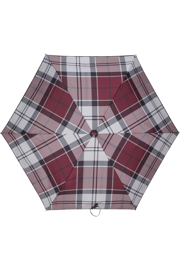 parasol alu drop s w kolorze granatowo-czerwonej kratki