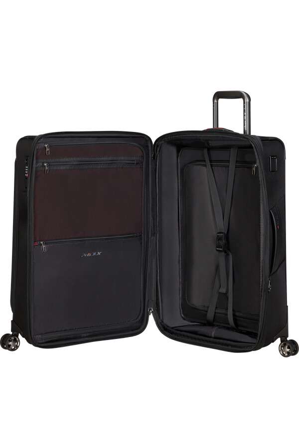 wózek spacerowy pro-dlx 6 trvl rozszerzalny 4 koła 67 cm czarny