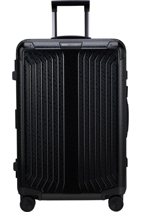 boss samsonite spinner 4 koła 69 cm grafitowy monogram