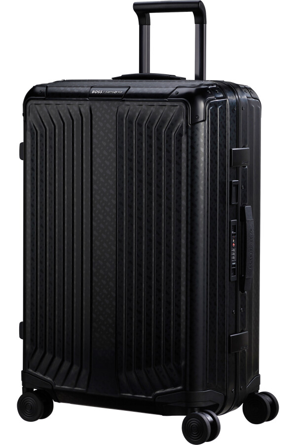 boss samsonite spinner 4 koła 69 cm grafitowy monogram