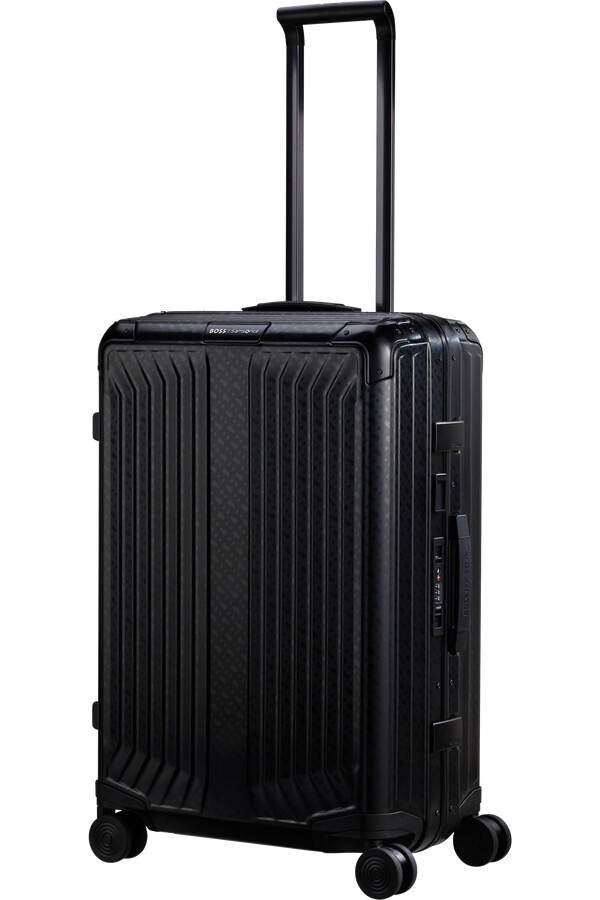 boss samsonite spinner 4 koła 69 cm grafitowy monogram