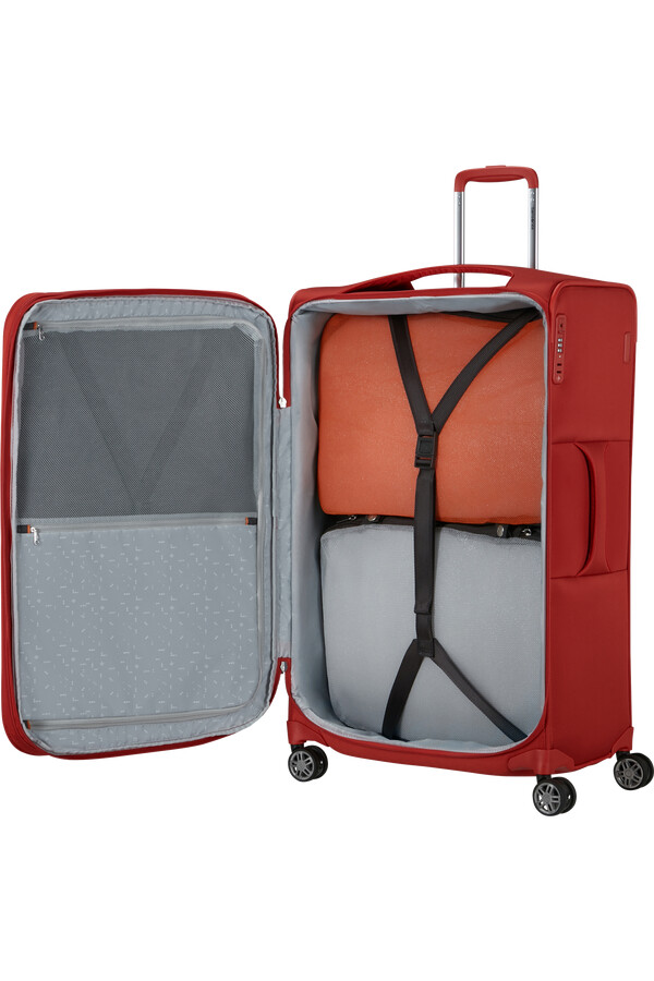 wózek re-lite spinner rozszerzany 4 koła 78 cm czerwony mak