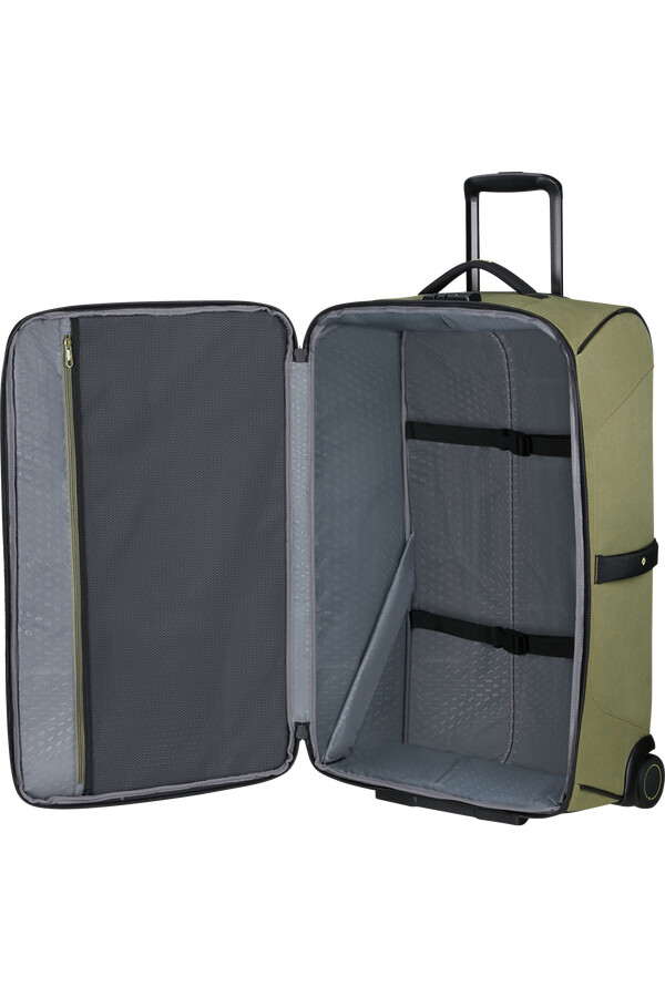 torba podróżna ecodiver z kółkami 67 cm woskowany wasabi
