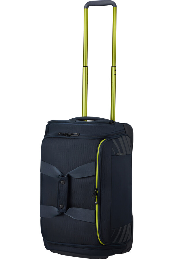 torba podróżna respark z kółkami 55 cm granatowo-limonkowa