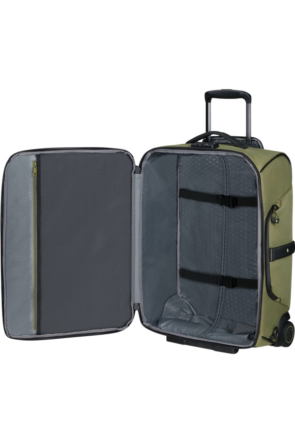 torba podróżna ecodiver z kółkami plecak 55 cm woskowany wasabi