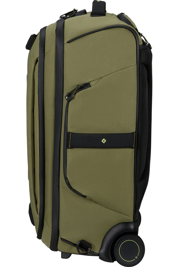 torba podróżna ecodiver z kółkami plecak 55 cm woskowany wasabi